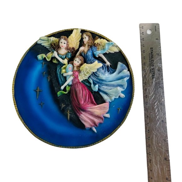 3D Angel Plate 3 Angels 7” x 1.5” - Picture 3 of 4
